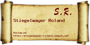Stiegelmayer Roland névjegykártya