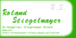 roland stiegelmayer business card